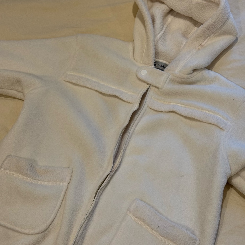 Elegant Cream Teddy Jacket with Hood